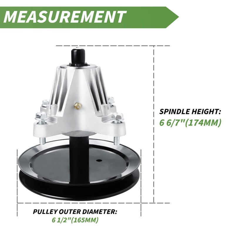 AEagle 46"" Mower Deck Rebuild Kit Spindle Pulley Idler Belt 918-04636 918-04636A 918-04865 918-04865A 618-04636 618-04636A 618-04865 618-04865A for Cub Cadet MTD Troy Bilt Craftsman LTX1045 LTX1046 - Image 3